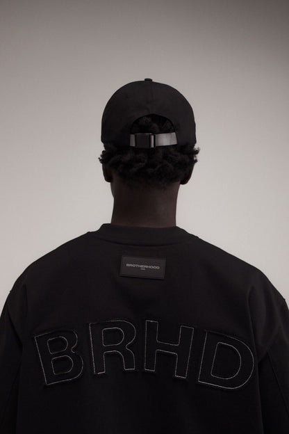 LETTERS OVERSIZED TEE BLACK