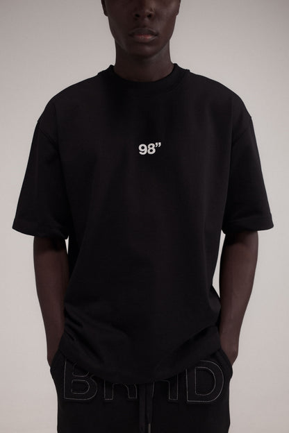 LETTERS OVERSIZED TEE BLACK