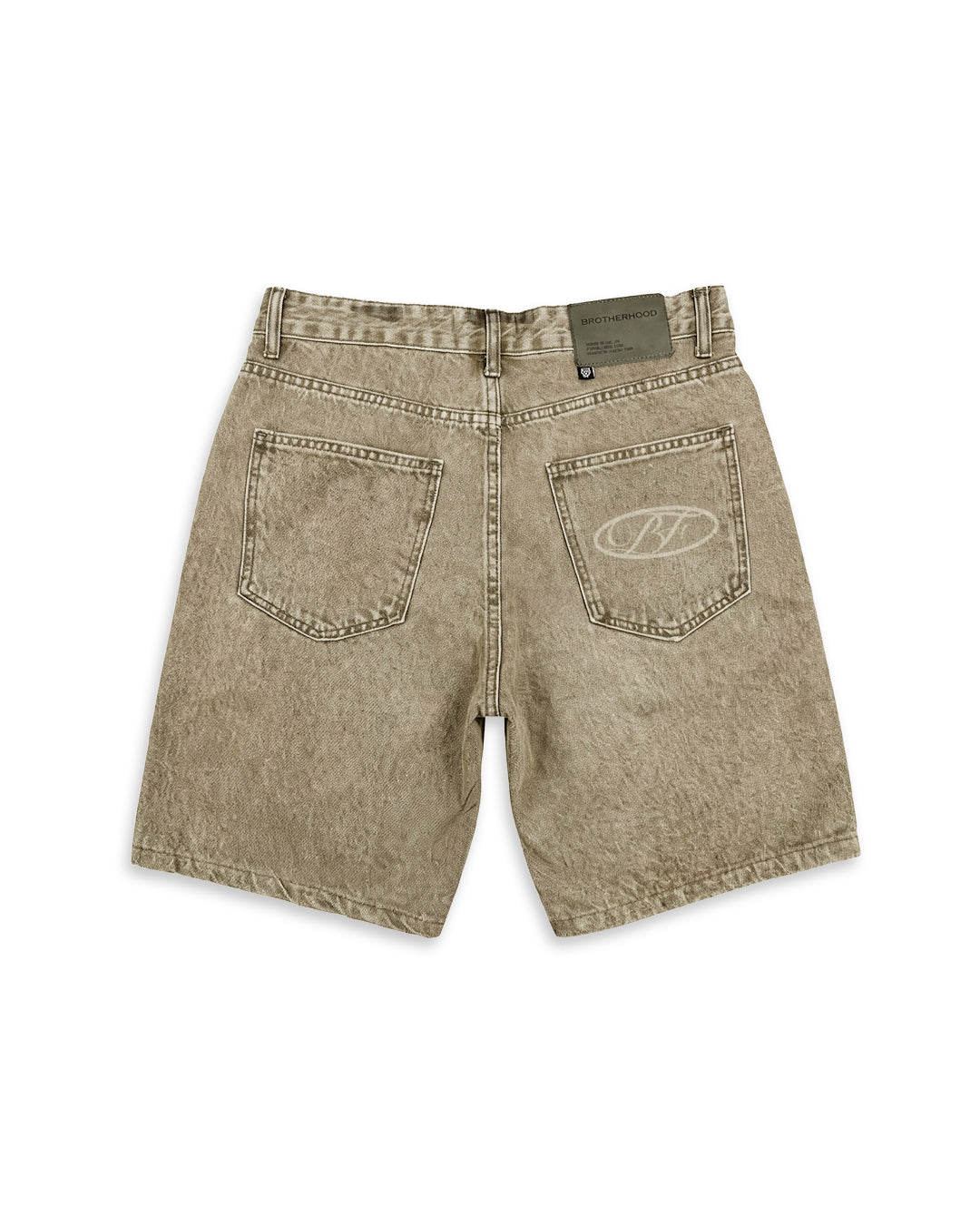 BEIGE DENIM SHORTS