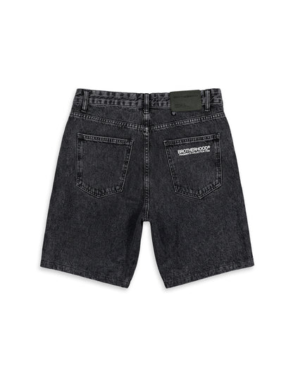 BLACK DENIM SHORTS