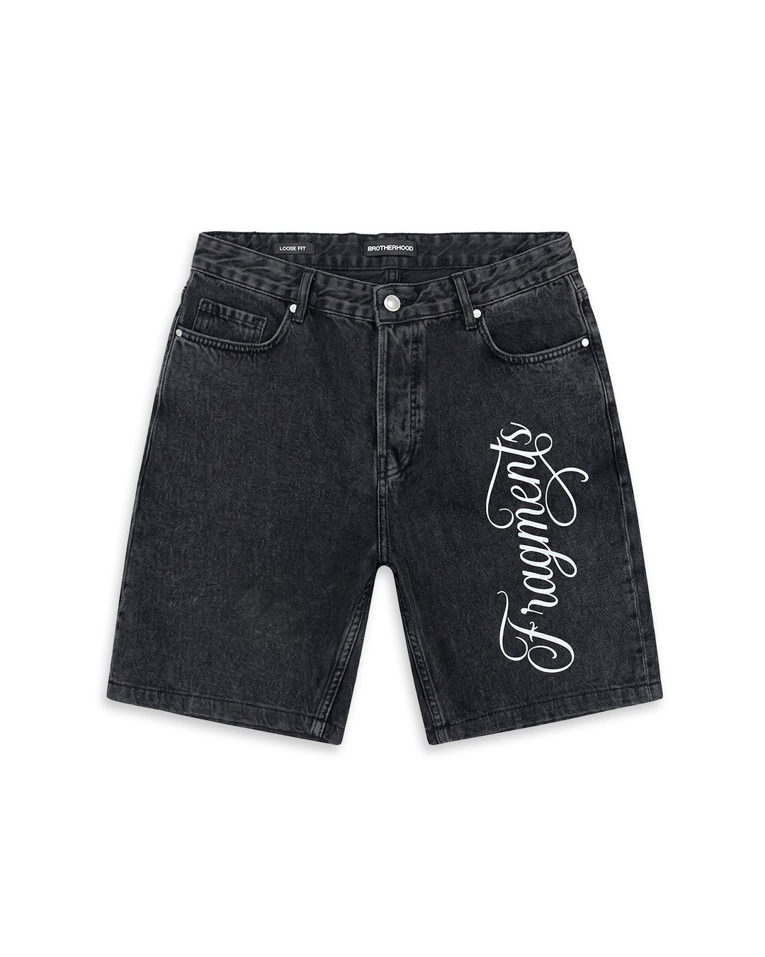 BLACK DENIM SHORTS