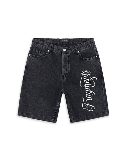 BLACK DENIM SHORTS