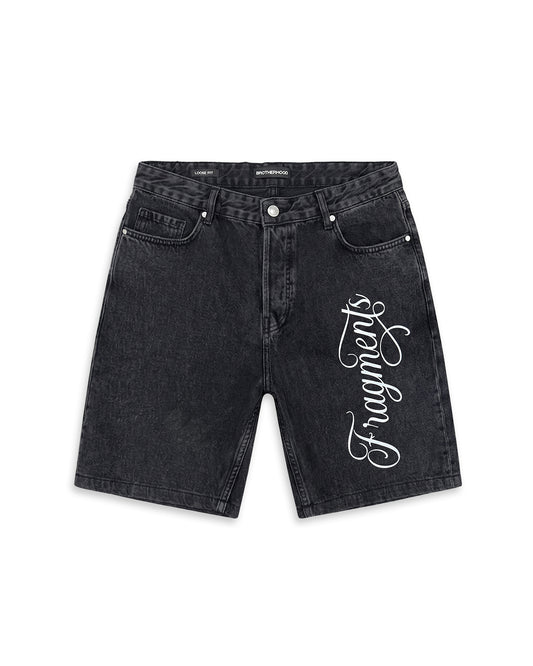 BLACK DENIM SHORTS